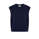 AROVESCIO Gilet donna in lana e cashmere Blue