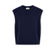 AROVESCIO Gilet donna in lana e cashmere Blue