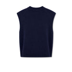 AROVESCIO Gilet donna in lana e cashmere Blue