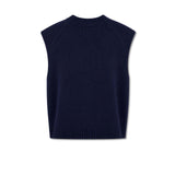 AROVESCIO Gilet donna in lana e cashmere Blue