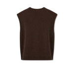 AROVESCIO Gilet donna in lana e cashmere Marrone