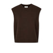 Gilet donna in lana e cashmere Marrone