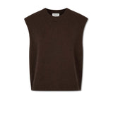 AROVESCIO Gilet donna in lana e cashmere Marrone