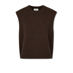AROVESCIO Gilet donna in lana e cashmere Marrone