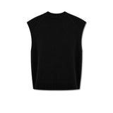 AROVESCIO Gilet donna in lana e cashmere Nero