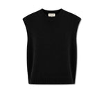 AROVESCIO Gilet donna in lana e cashmere Nero