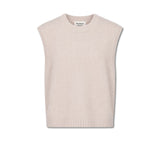 AROVESCIO Gilet donna in lana e cashmere Nude