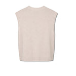 AROVESCIO Gilet donna in lana e cashmere Nude
