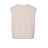 AROVESCIO Gilet donna in lana e cashmere Nude