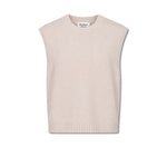 AROVESCIO Gilet donna in lana e cashmere Nude