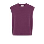 AROVESCIO Gilet donna in lana e cashmere Prugna