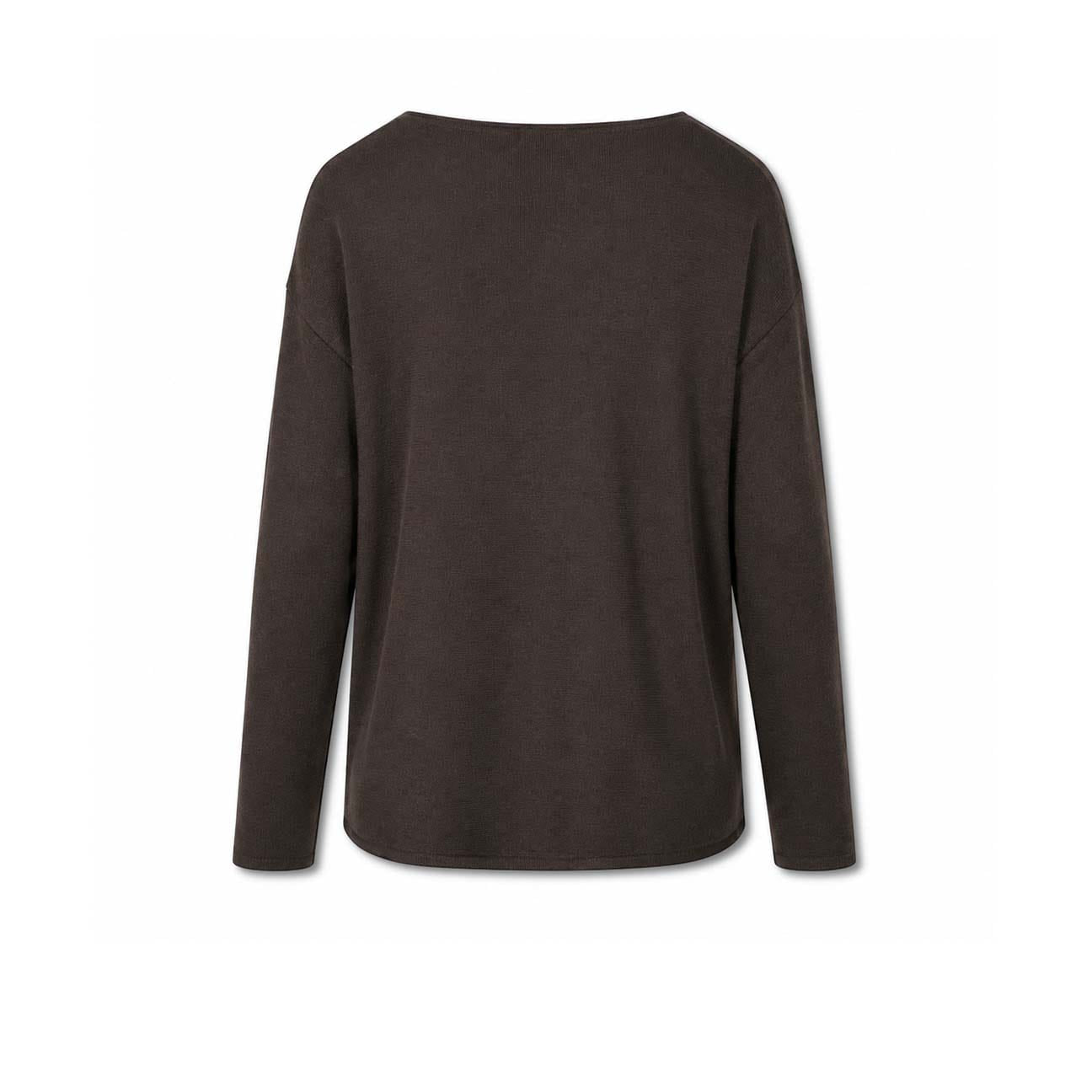 AROVESCIO Maglia donna in lana merinos Marrone