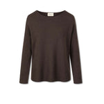 AROVESCIO Maglia donna in lana merinos Marrone