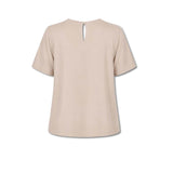 AROVESCIO T-shirt donna in crepe di seta Nude