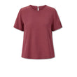 T-shirt donna in crepe di seta Wine