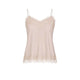 AROVESCIO Top donna in seta con pizzo Nude