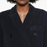 ASPESI Blazer donna over in fustagno Blue