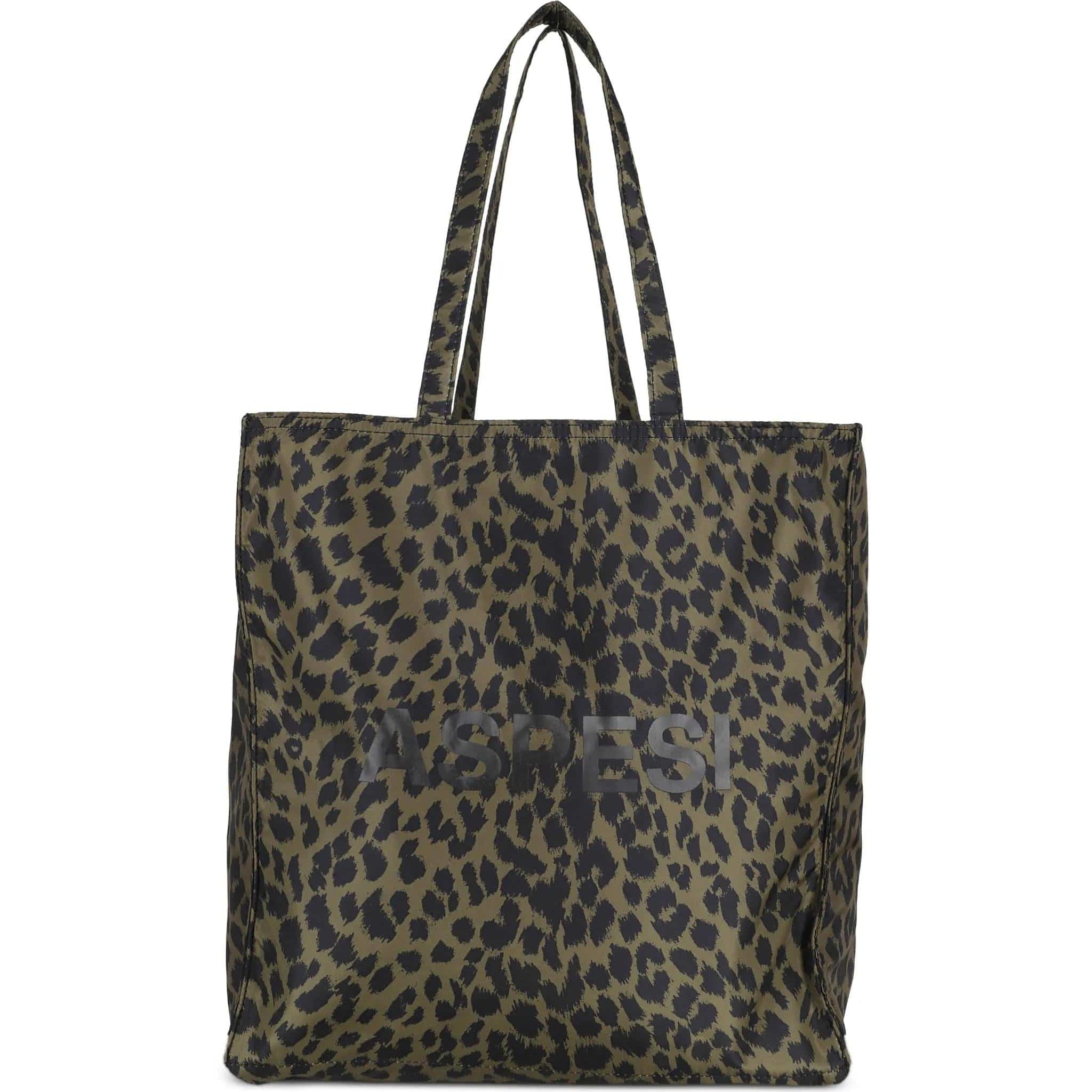 ASPESI Borsa donna Tote Bag Animalier Verde Militare