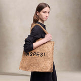 ASPESI Borsa donna Tote Feeling Right in rafia Beige