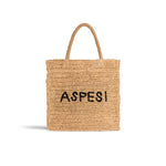 ASPESI Borsa donna Tote Looking Good in rafia Beige