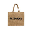 Borsa in rafia Pazzamente Beige