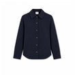 Camicia donna in double di lana effetto Beaver Blue