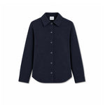 ASPESI Camicia donna in double di lana effetto Beaver Blue