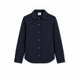ASPESI Camicia donna in double di lana effetto Beaver Blue