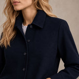ASPESI Camicia donna in double di lana effetto Beaver Blue