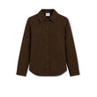 Camicia donna in double di lana effetto Beaver Marrone