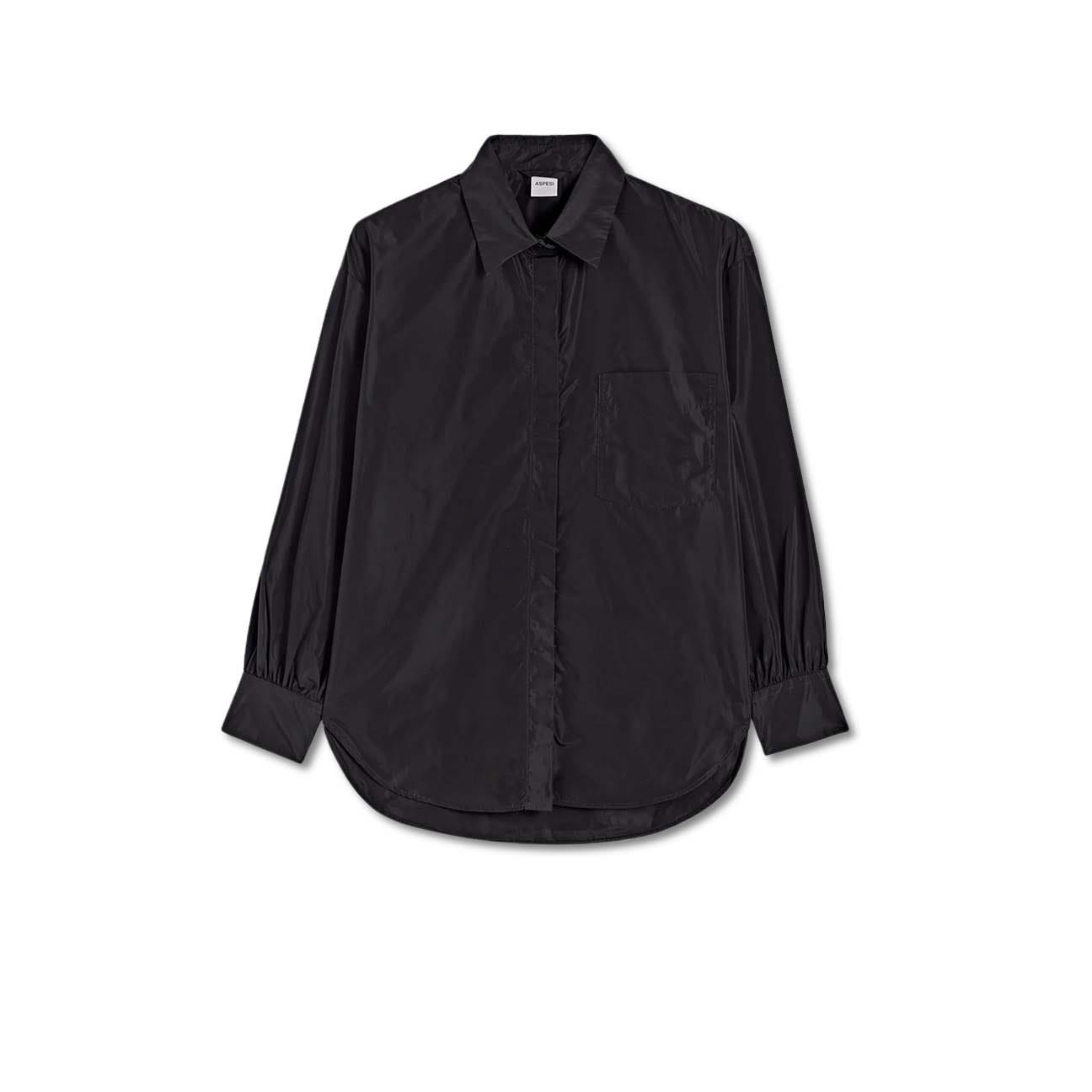 ASPESI Camicia donna in tessuto tecnico Nero
