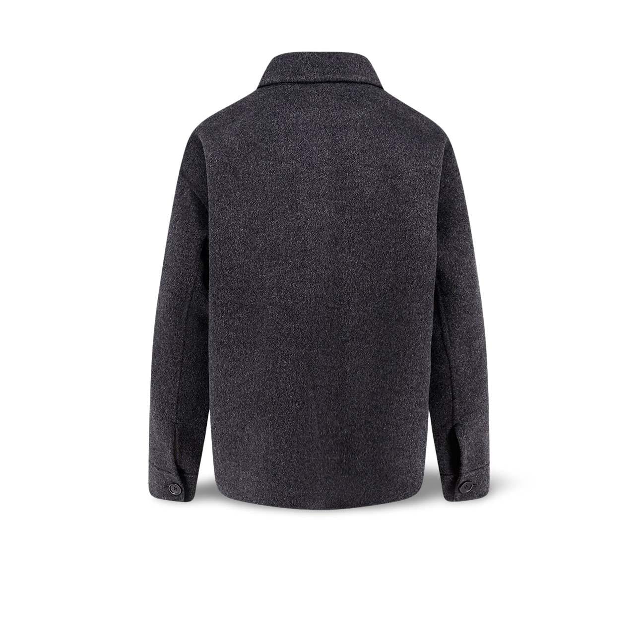 ASPESI Camicia donna overshirt in lana grigio Antracite