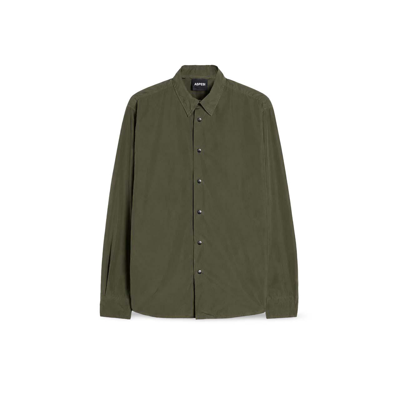 ASPESI Camicia uomo Cassel in nylon Verde Militare