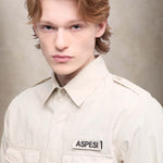 ASPESI Camicia uomo Militare in cotone  Sasso