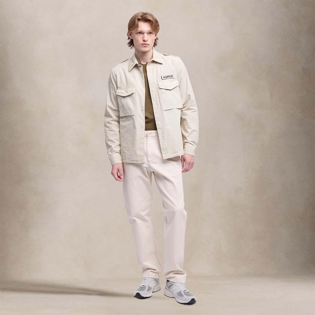 ASPESI Camicia uomo Militare in cotone  Sasso