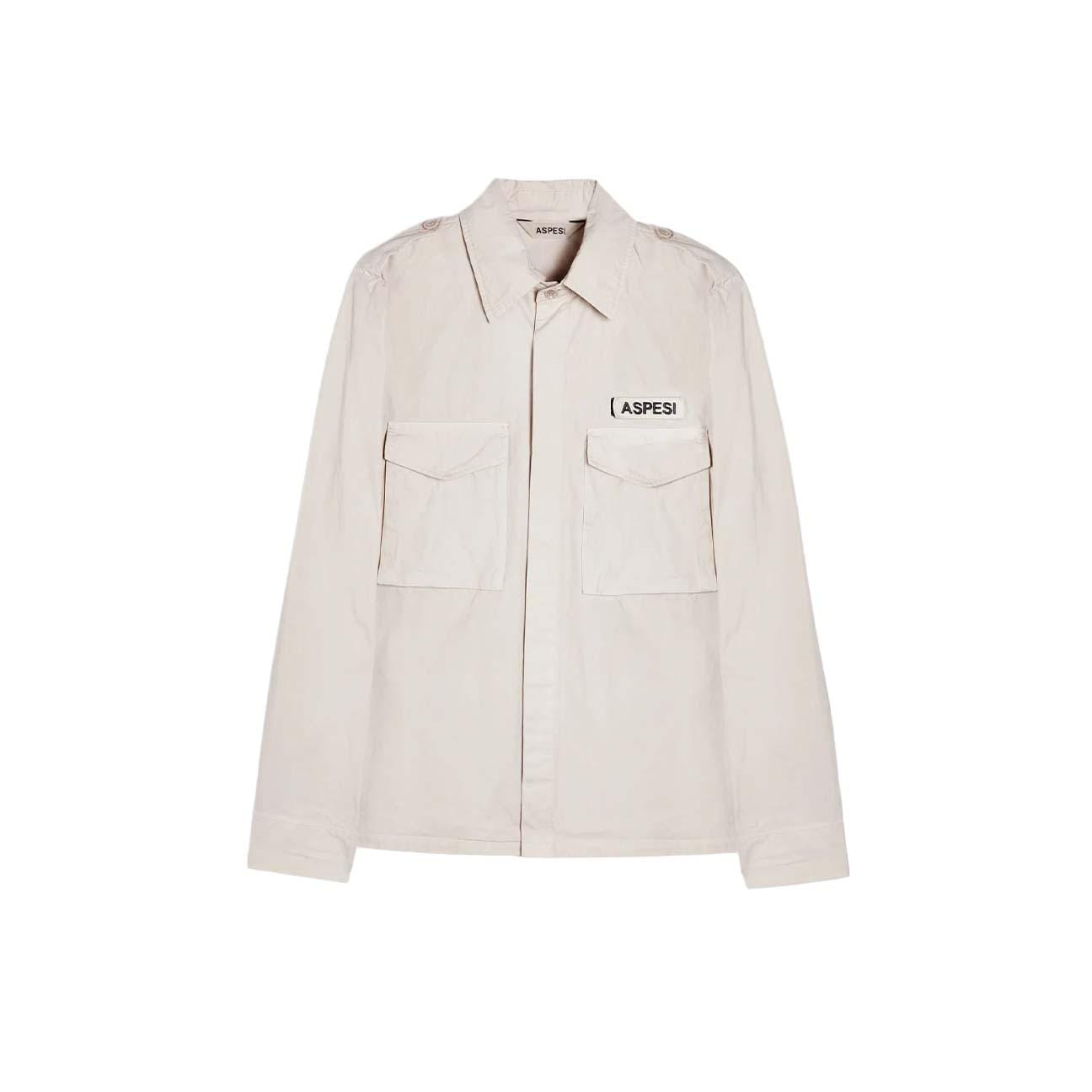 ASPESI Camicia uomo Militare in cotone  Sasso
