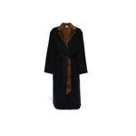 ASPESI Cappotto donna in lana double Blue e Marrone