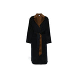 ASPESI Cappotto donna in lana double Blue e Marrone