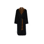 ASPESI Cappotto donna in lana double Blue e Marrone