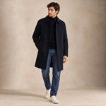 ASPESI Cappotto uomo in panno double Blue