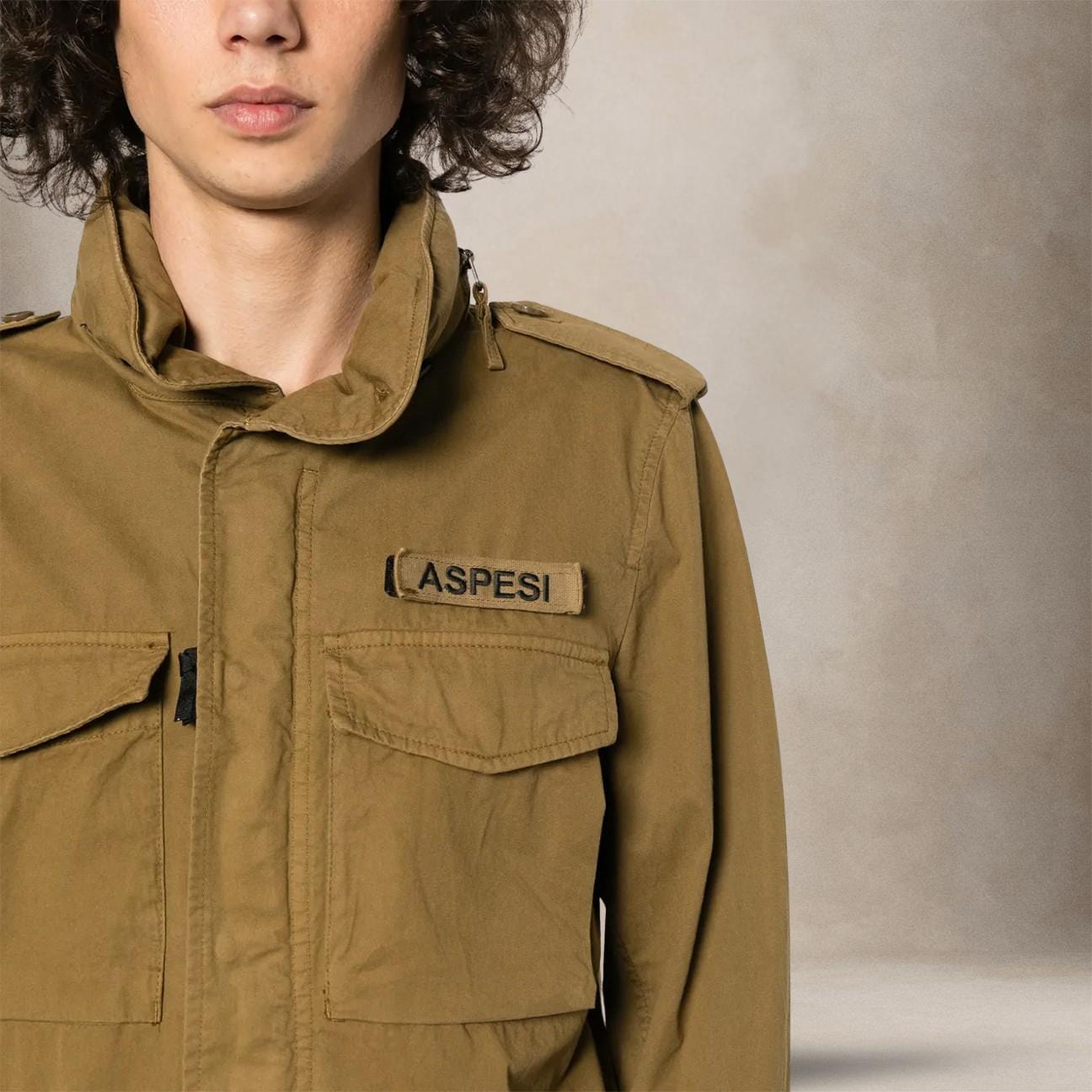 ASPESI Field Jacket in gabardina Tobacco