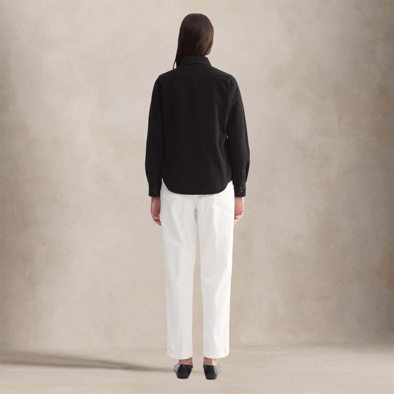 ASPESI Giacca camicia donna Glue in denim Nero