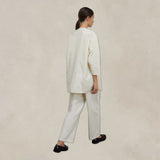 ASPESI Giacca camicia in nylon Panna