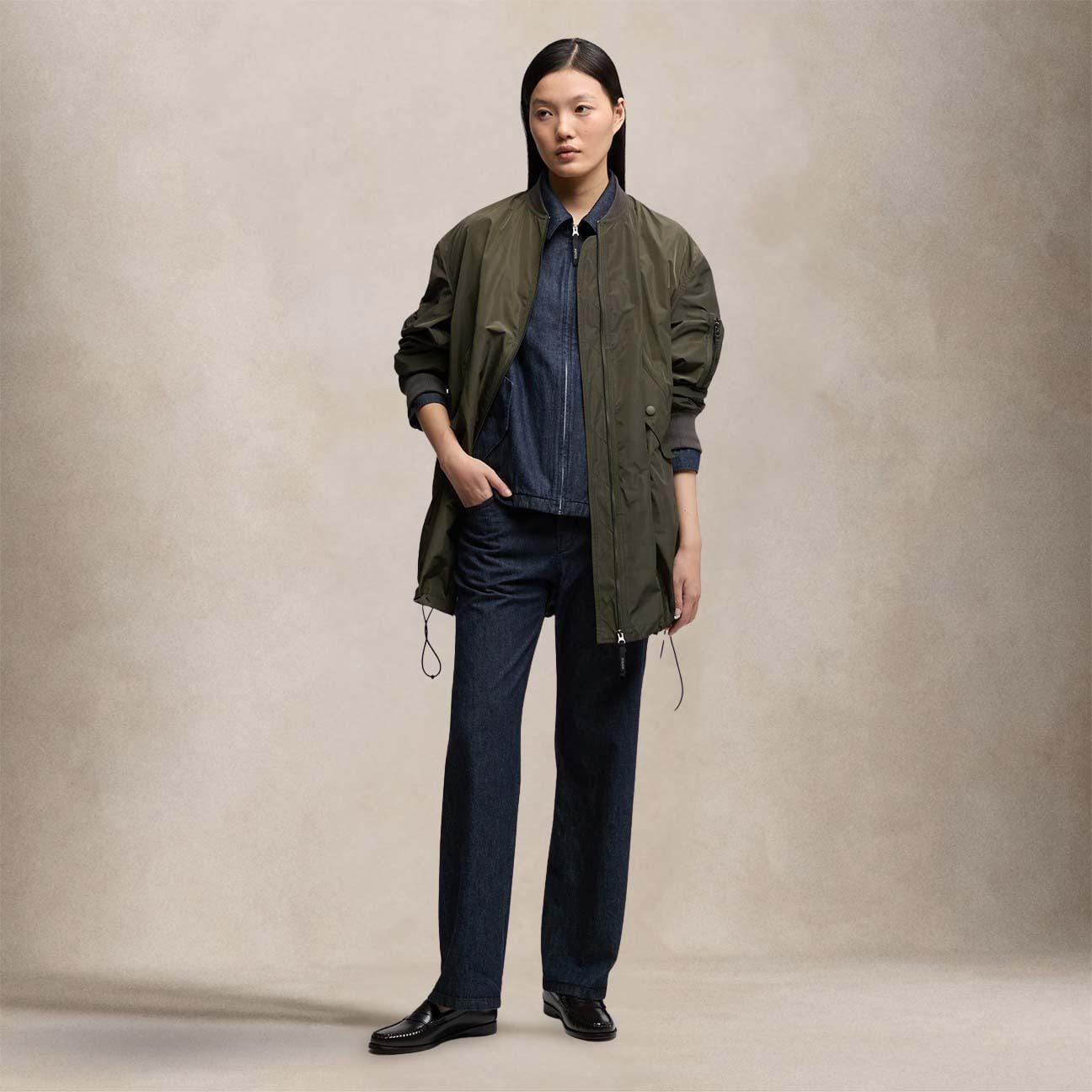 ASPESI Giubbotto donna Bomber in nylon Verde Militare