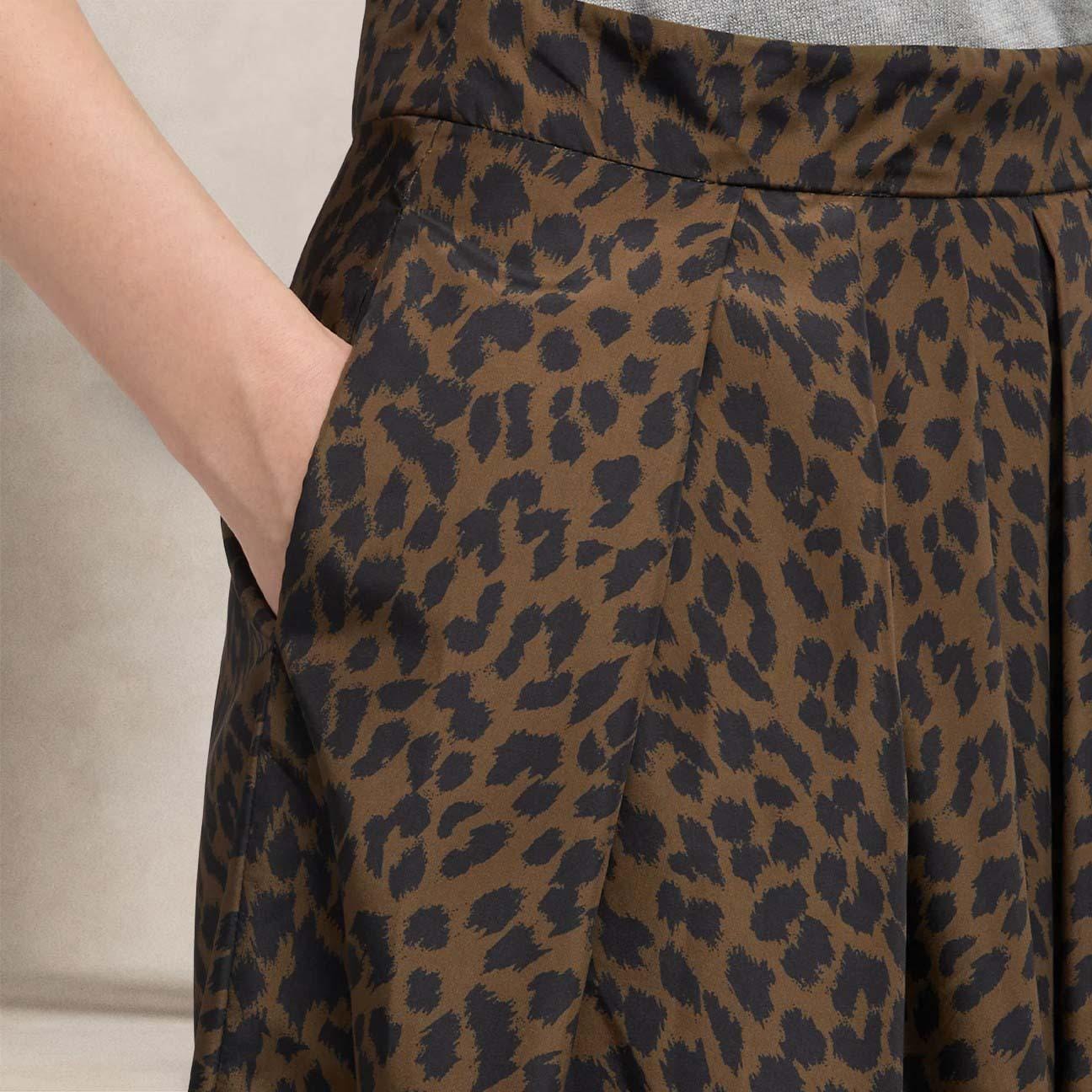 ASPESI Gonna donna in poliestere stampa Animalier