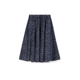 ASPESI Gonna in chambray di cotone Japan Animalier Blue