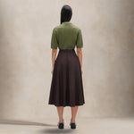 ASPESI Gonna in popeline di cotone Marrone