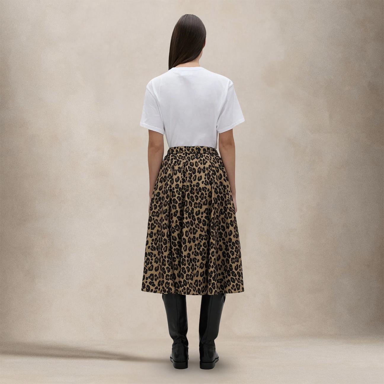 ASPESI Gonna Whei svsata in tessuto tecnico Maculato