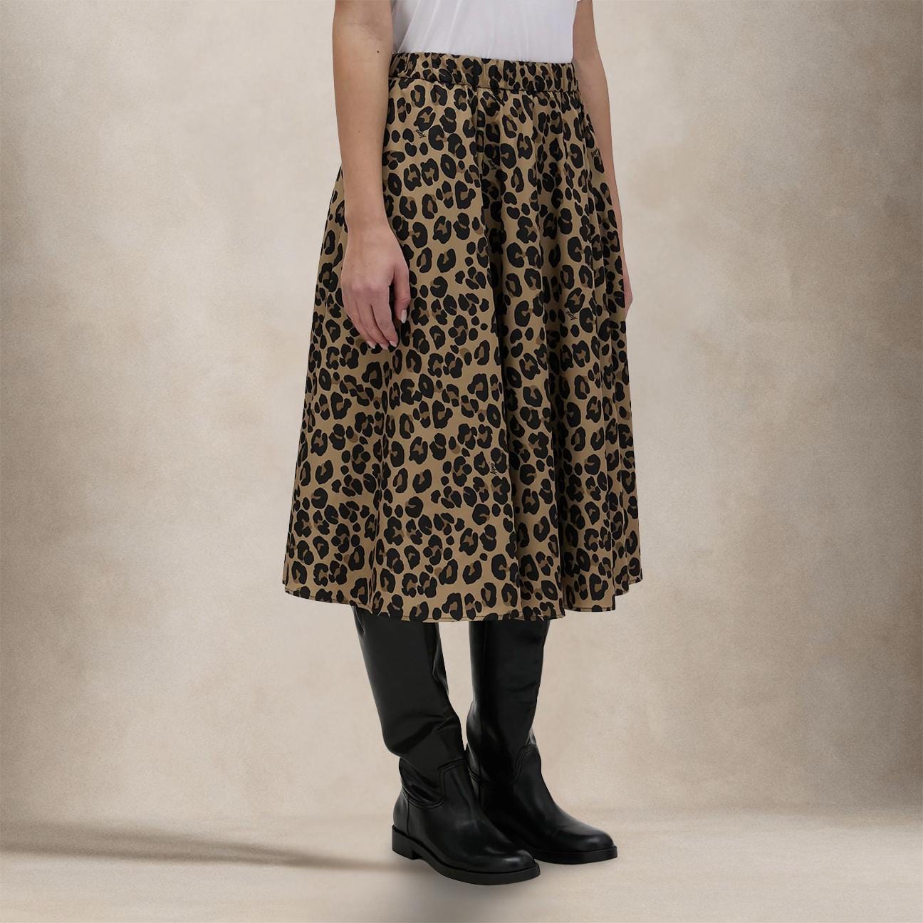 ASPESI Gonna Whei svsata in tessuto tecnico Maculato