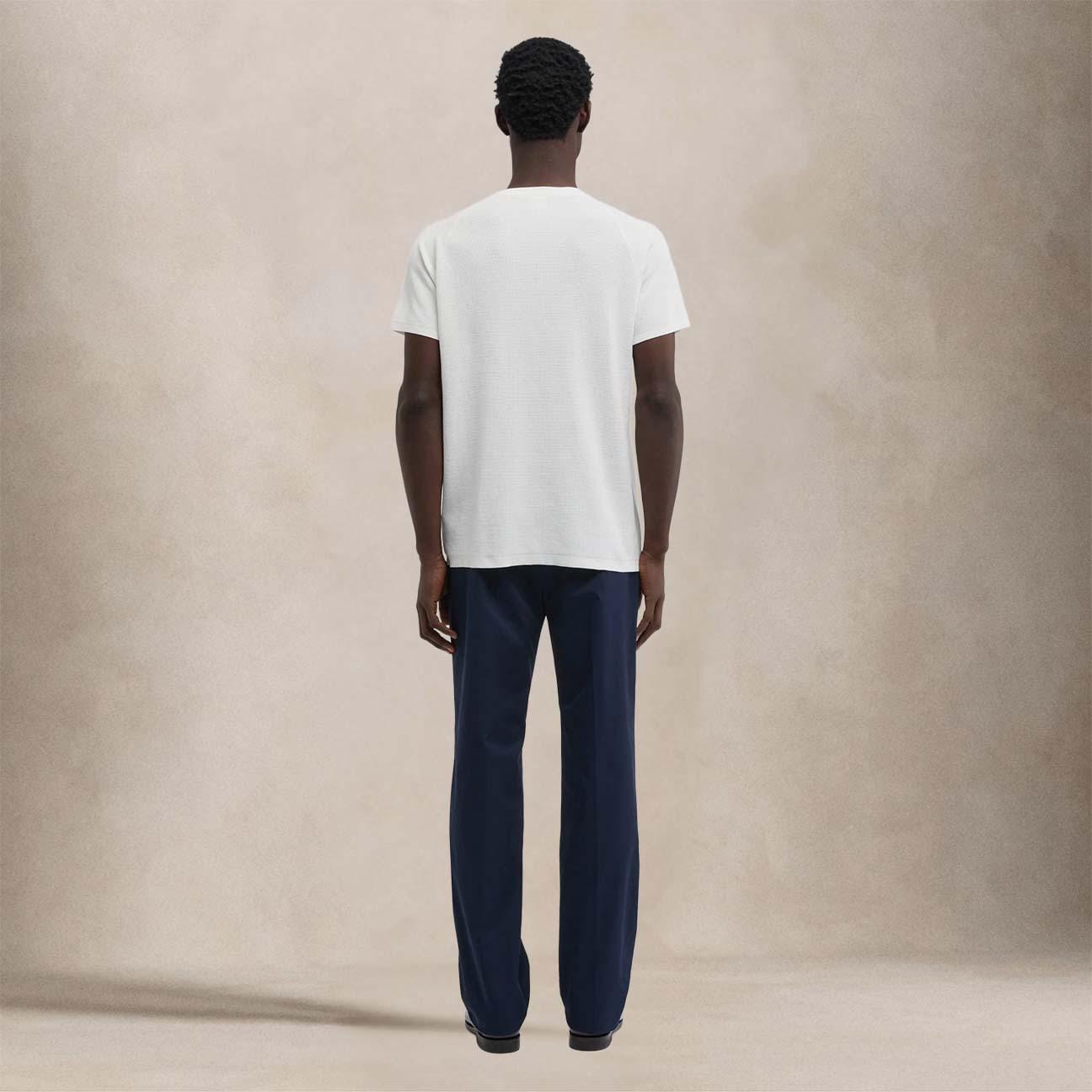 ASPESI Maglia uomo in cotone waffle micro Bianco
